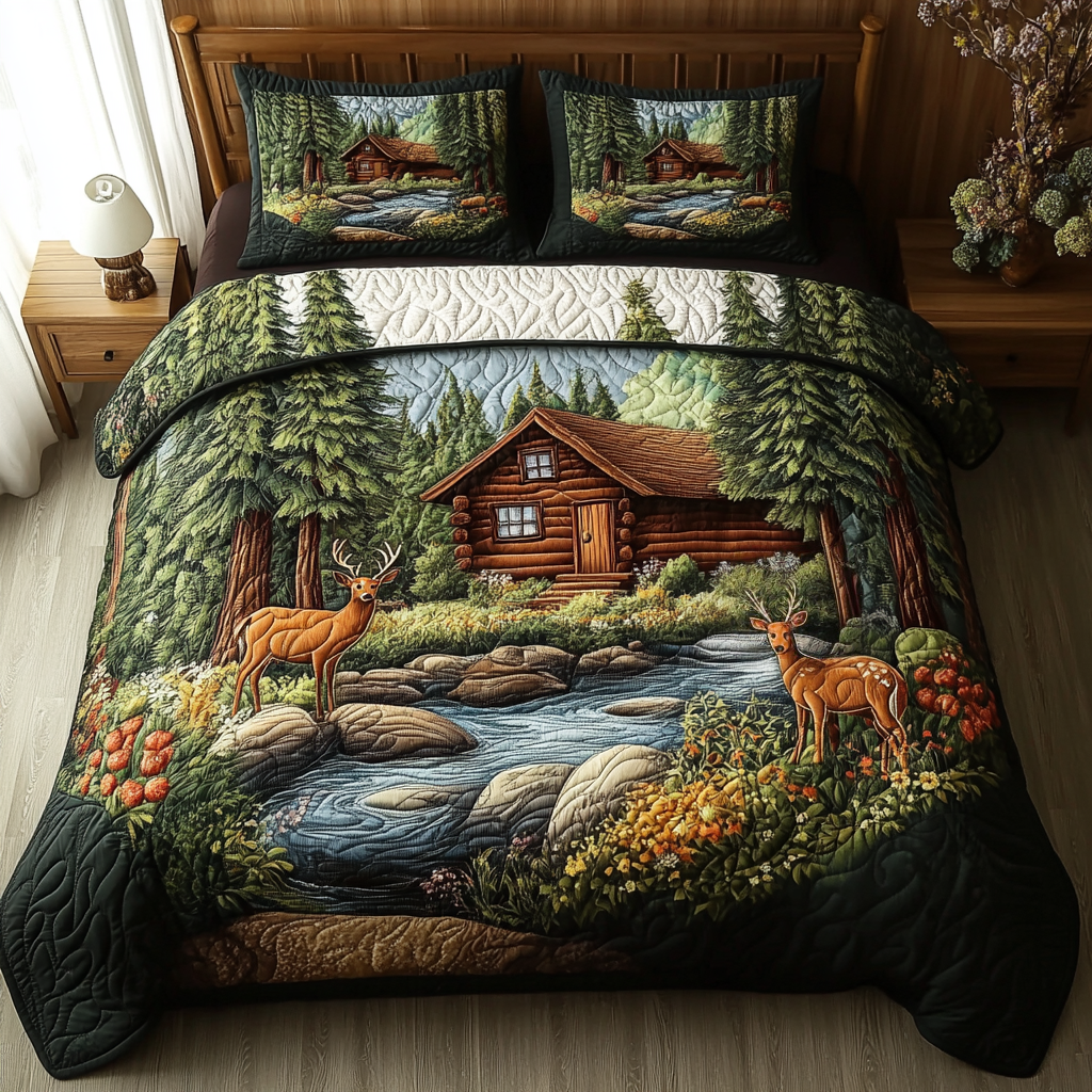 Deer Haven Quilted Bedding Set Bed Decor Ideas Christmas Ideas Present For Men