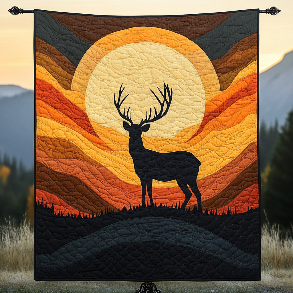 Deer Hill Quilted Blanket Gifts For Deer Lovers