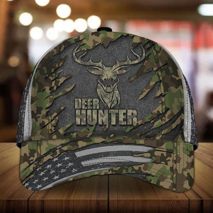Deer Hunter Army Camo Cap Perfect Gift For Friends and Husband and Dad on Veterans Day