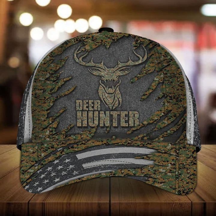 Deer Hunter Marines Camo Cap Perfect Gift For Friends and Husband and Dad on Veterans Day