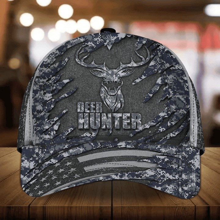 Deer Hunter Navy Camo Cap Perfect Gift For Friends and Husband and Dad on Veterans Day