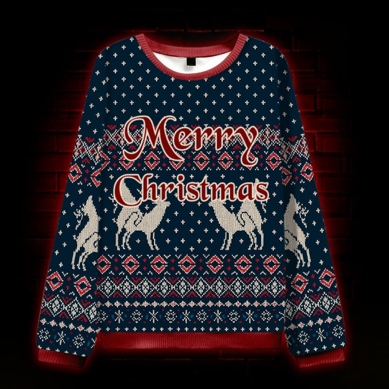Deer Merry Christmas Ugly Sweater Adult Humour Xmas Holiday Gifts For Deer Lovers