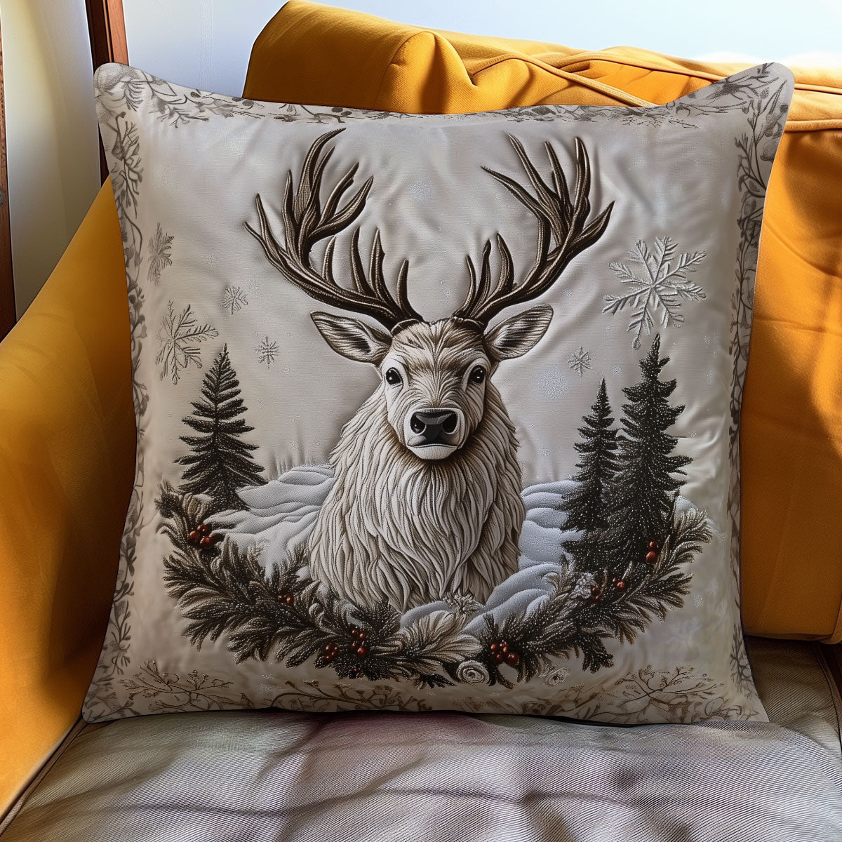 Deer Realm Quilt Pillow Case Trendy Pillow Case Set for Home Makeover