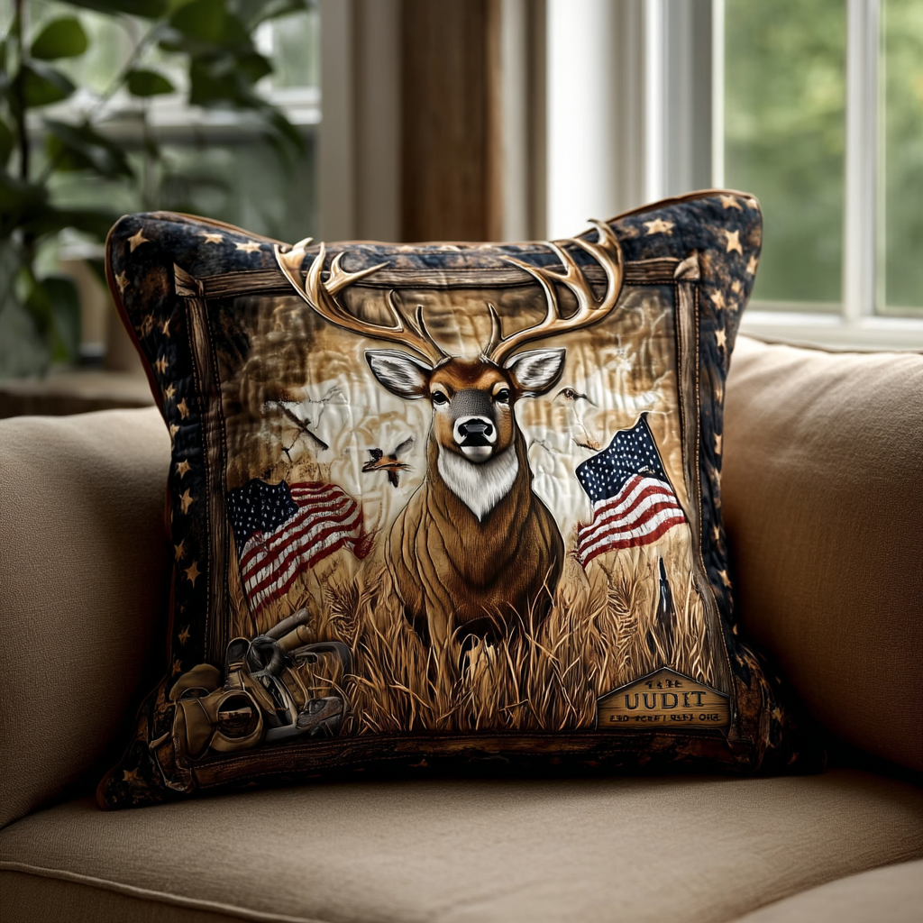 Deer Trail Quilted Pillow Case Throw Pillow Cases Cool Gifts For Deer Hunters