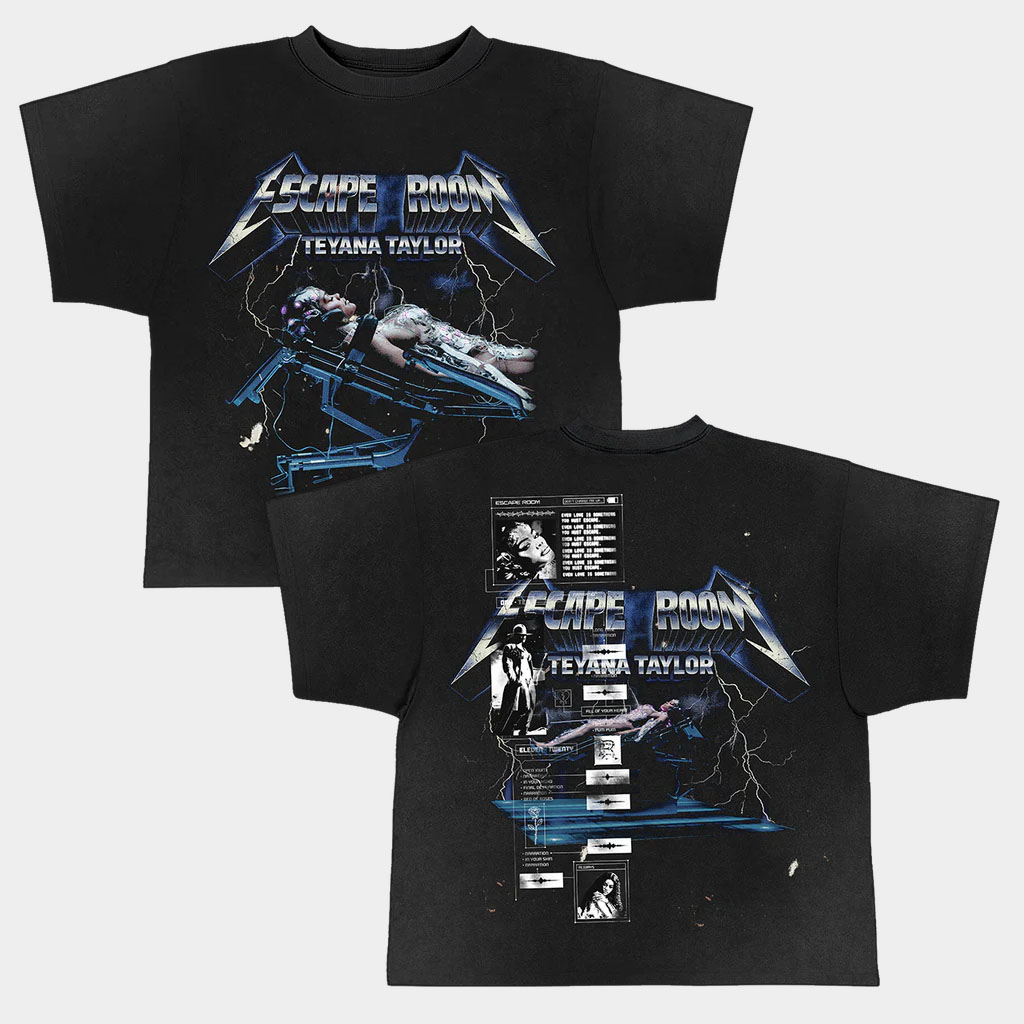 Def Jam Merch Blue Metal T-Shirt Escape Room Teyana Taylor Shirt Gift Ideas For Sister Def Jam Merch Blue Metal T-Shirt Escape Room Teyana Taylor Shirt Gift Ideas For Sister