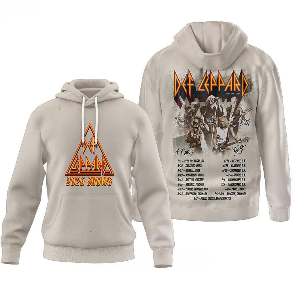 Def Leppard 2026 Show Hoodie Def Leppard Merch Birthday Gift For Rock Band Fans Def Leppard 2026 Show Hoodie Def Leppard Merch Birthday Gift For Rock Band Fans