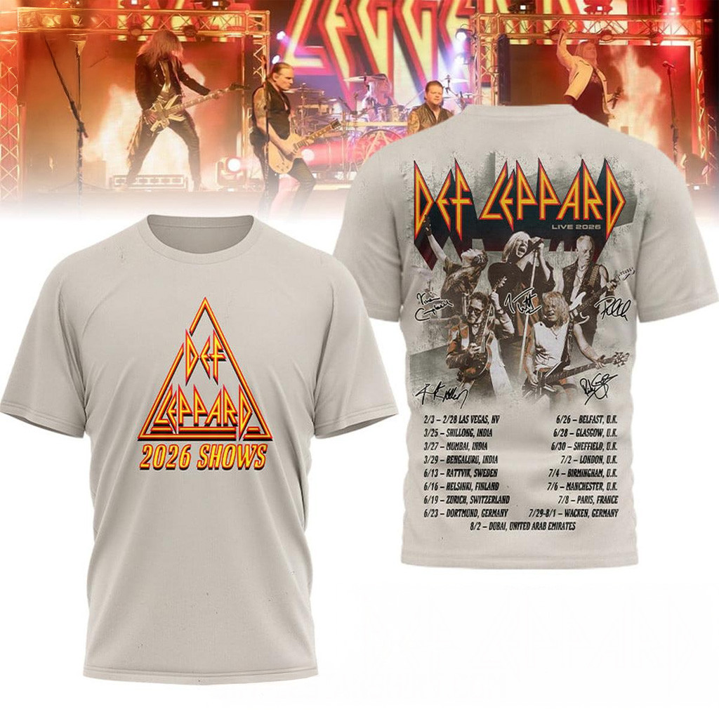 Def Leppard 2026 Show Shirt Def Leppard Merch Good Gift For Rock Band Fans