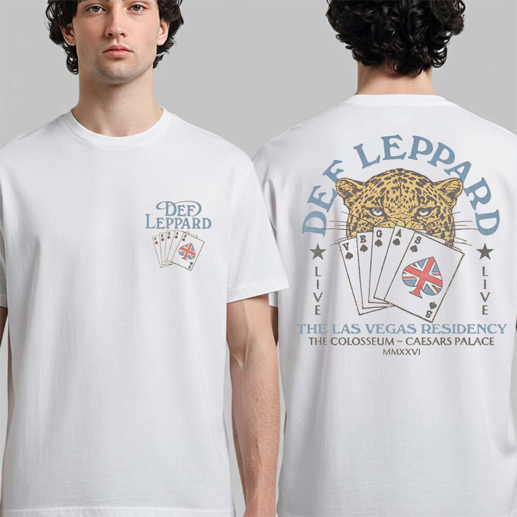 Def Leppard Live At Caesars Palace The Las Vegas Residency 2026 Card T-Shirt Def Leppard Merch