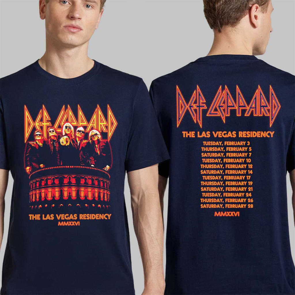 Def Leppard Live At Caesars Palace The Las Vegas Residency 2026 Merch Photo Residency 2026 T-Shirt
