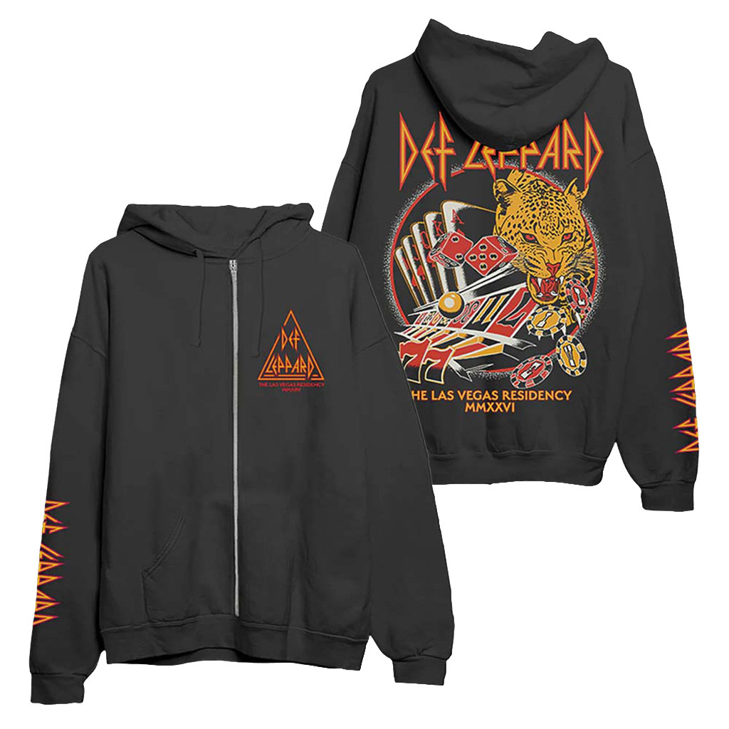 Def Leppard Live At Caesars Palace The Las Vegas Residency 2026 Zip Hoodie Def Leppard Merch