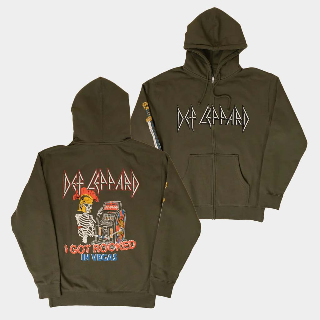 Def Leppard Merch I Got Rocked Zip Hoodie Birthday Gift For Rock Band Fans