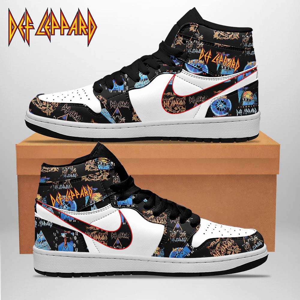 Def Leppard Rock Band AJ 1 High Sneaker Music Lover Gifts For Him