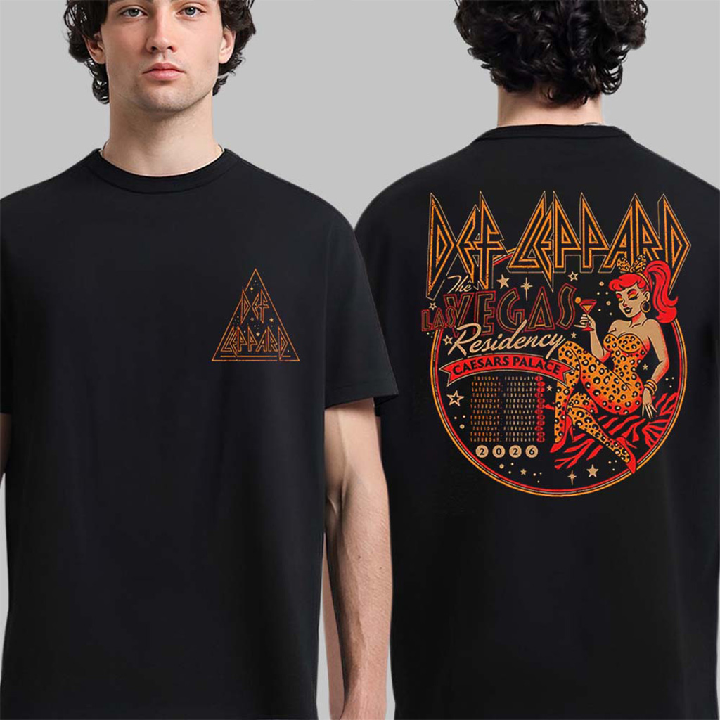 Def Leppard The Las Vegas Residency 2026 Live At Caesars Palace T-Shirt Def Leppard Merch