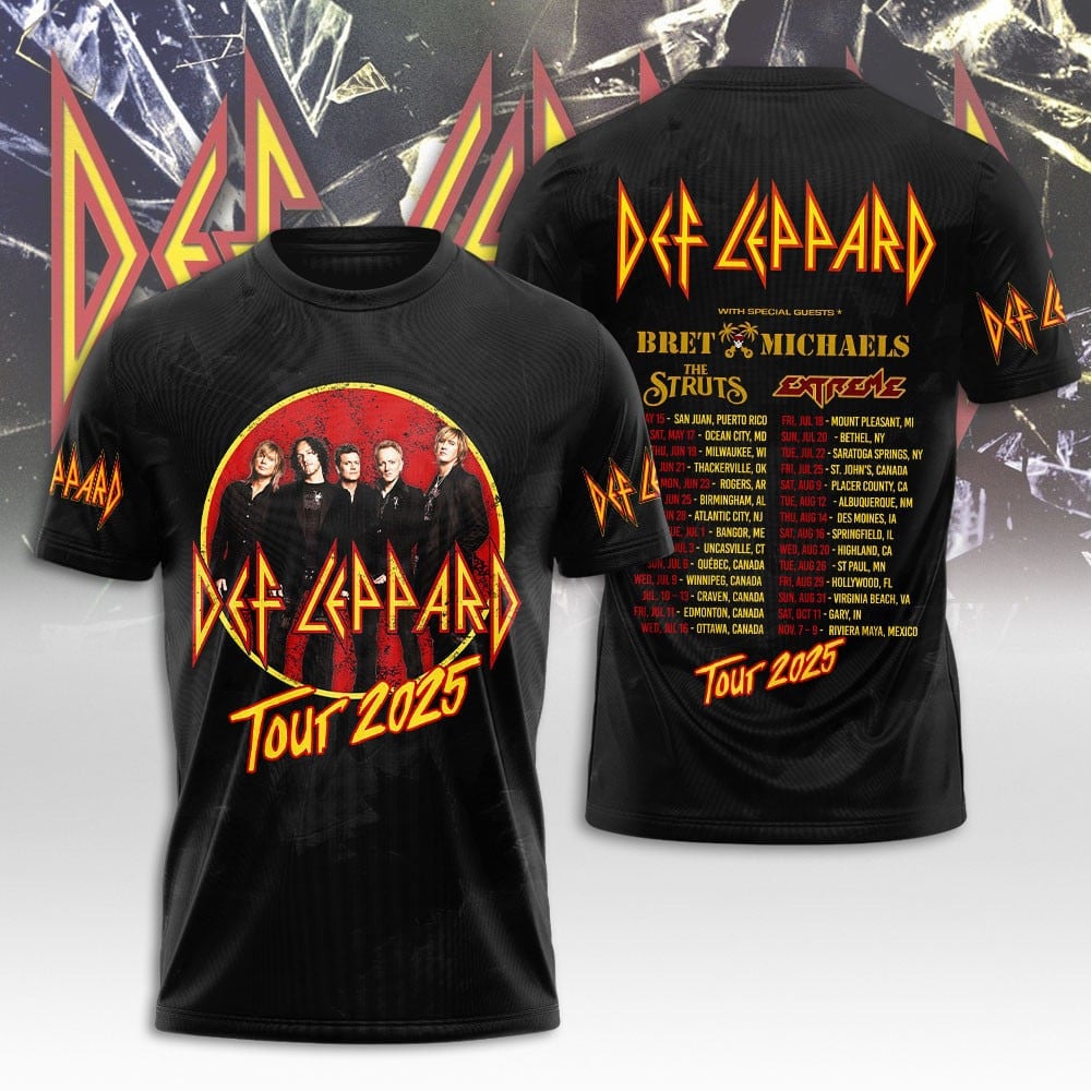 Def Leppard The Struts Diamond Star Halos Tour 2025 T-Shirt Music Gift Ideas For Guys
