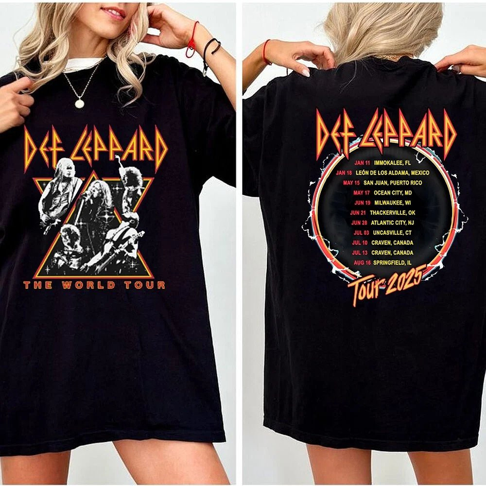 Def Leppard The World Tour 2025 Vintage T-Shirt Best Gift For Music Fans