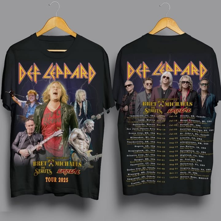Def Leppard Tour 2025 Merch T-Shirt Def Leppard Concert Fan Apparel Gift Ideas