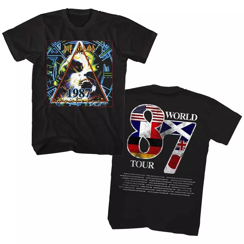 Def Leppard World Tour 1987 Vintage Eye Catching T-Shirt
