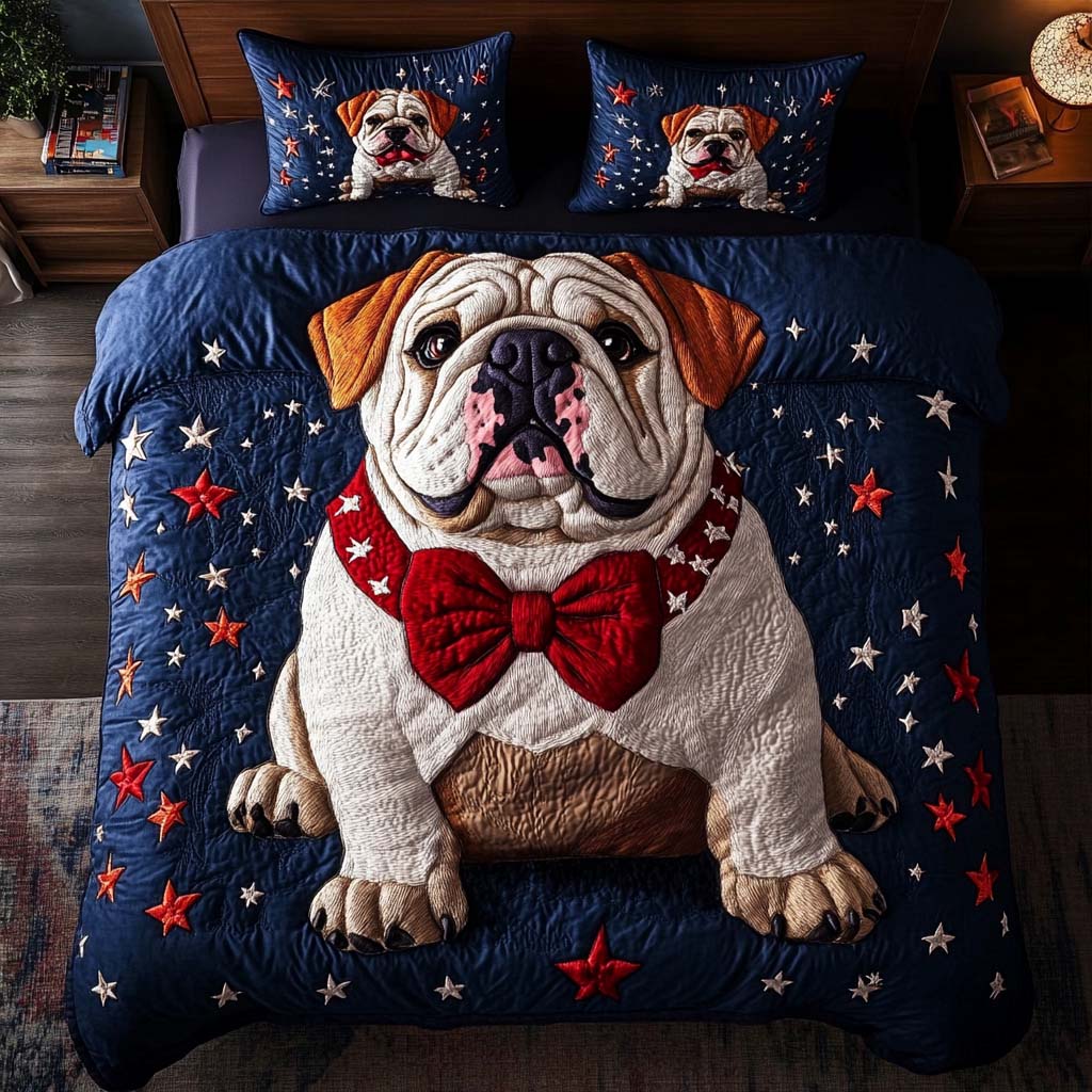 Defender Doggo Quited Bedding Set Personalized Bedding Set Gift for Couples