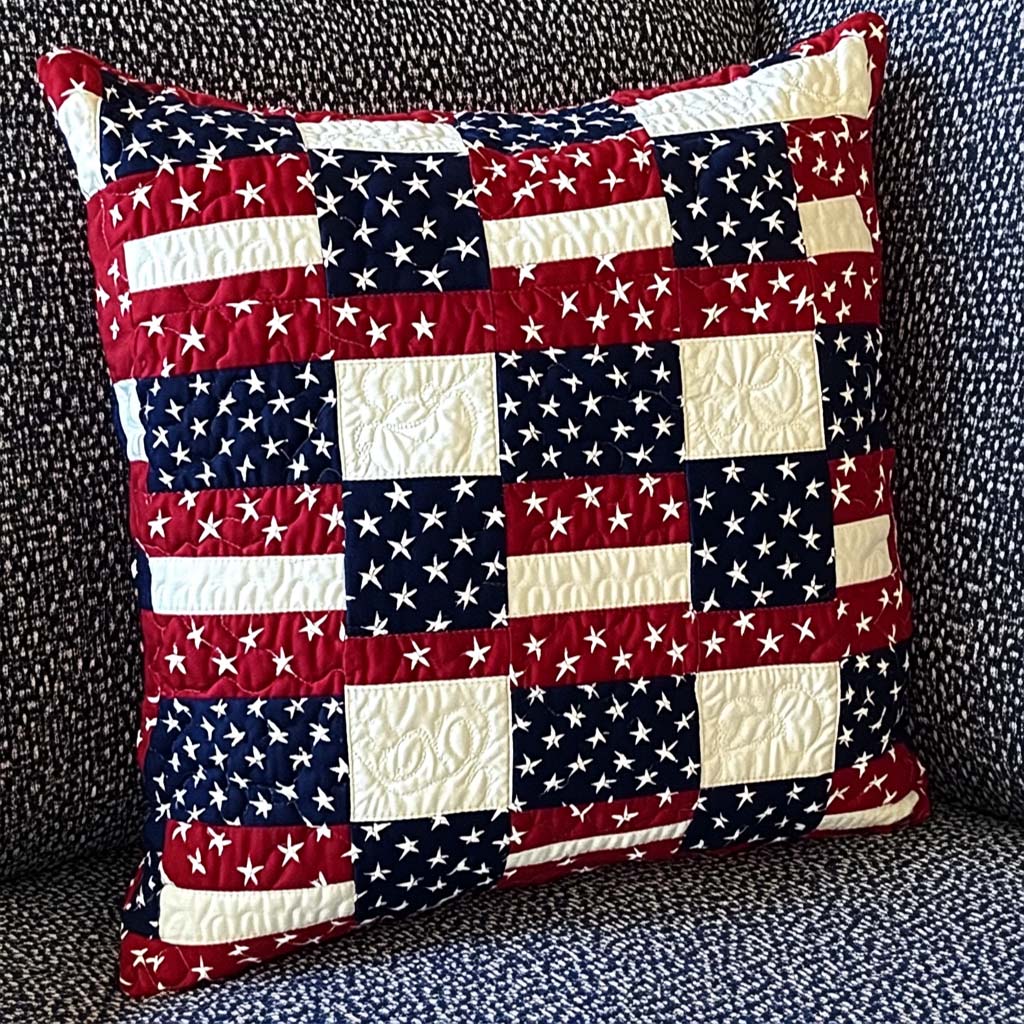 Defenders Honor Quilted Pillow Case Holiday Pillow Case Patriotic Gifts For Dad