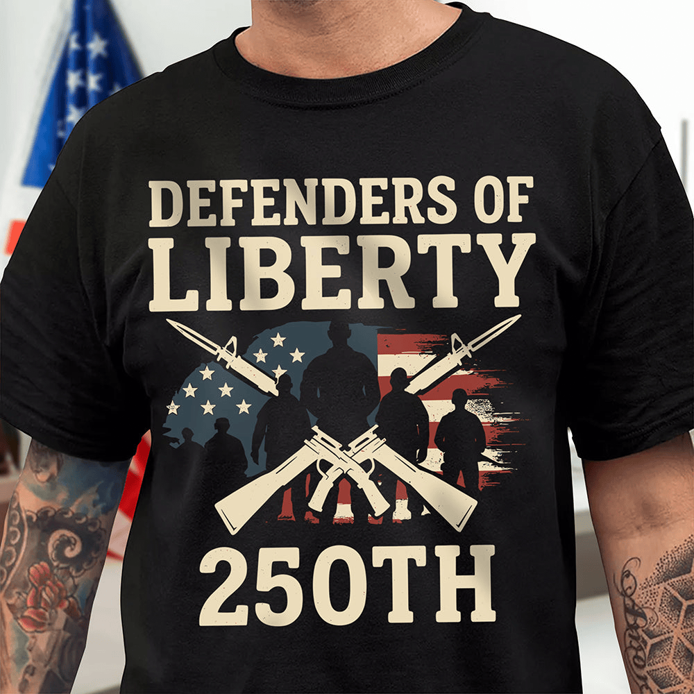 Defenders Of Liberty T-Shirt 250th Anniversary 1776 2026 Clothes Gift Ideas