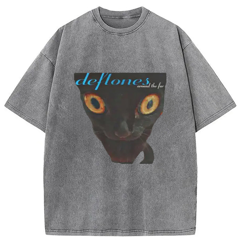 Deft Tones Funny Cat Parody Meme Washed T-Shirt Funny Graphic Gift For Friends Gifts For Friends