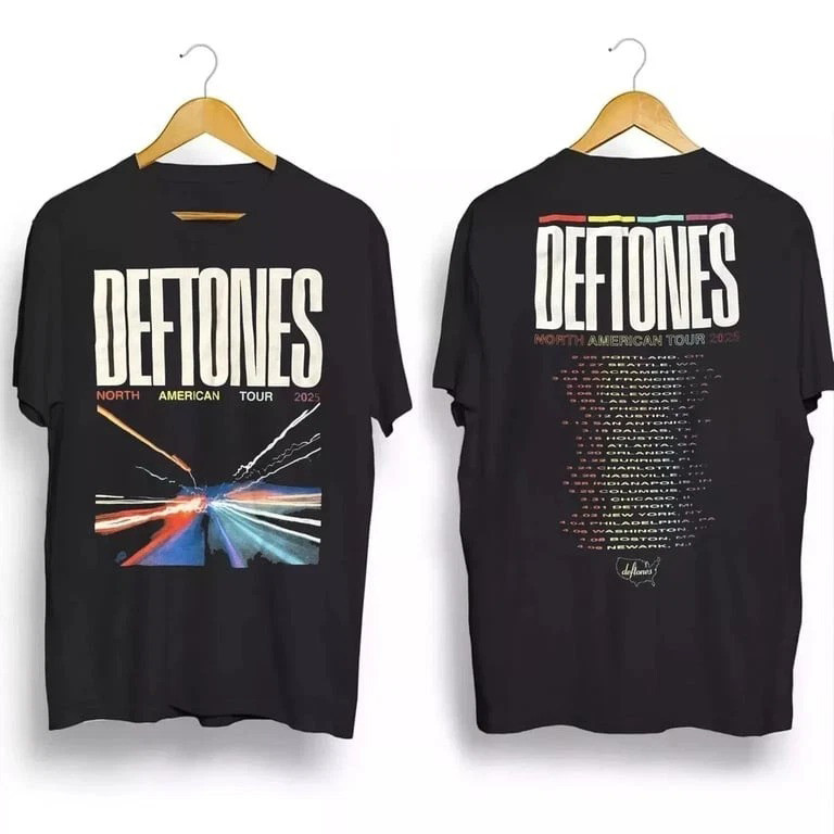 Deftones 2025 North American Tour Black Shirt