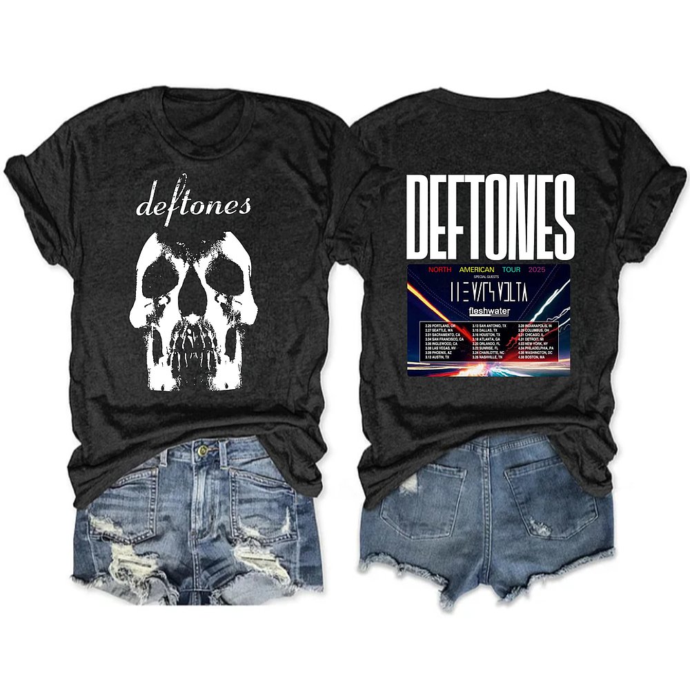 Deftones 2025 North American Tour T-Shirt Best Gift For Music Fans Rock Lovers