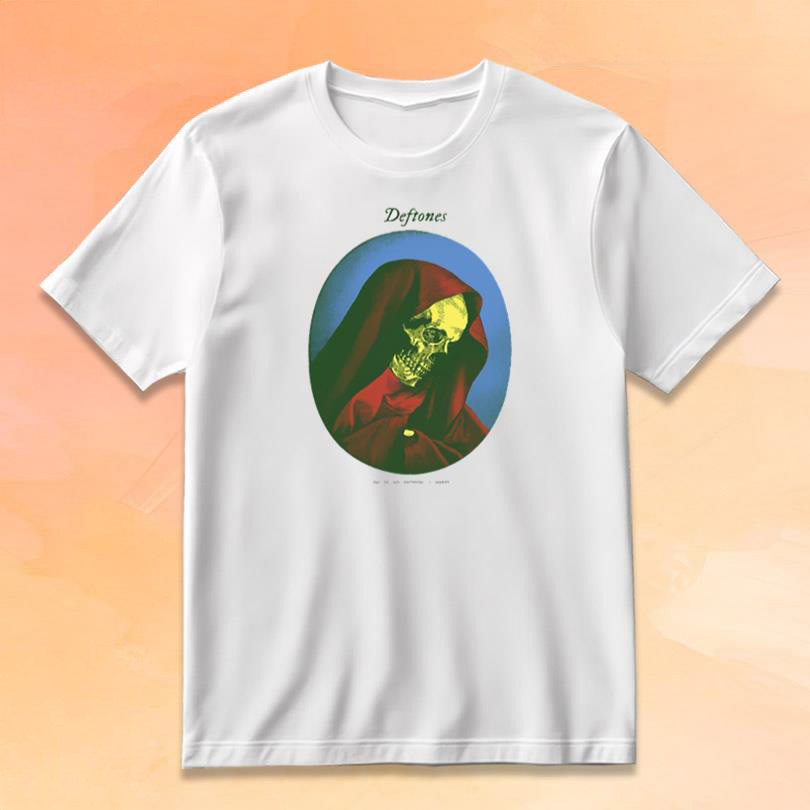Deftones Merch Circle Skull White T-Shirt Best Gifts For Music Lovers Deftones Merch Circle Skull White T-Shirt Best Gifts For Music Lovers