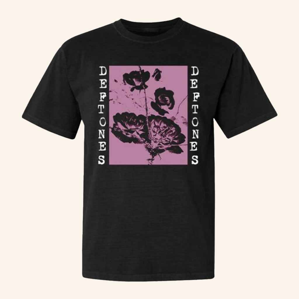Deftones Merch Deftones Flowers Black T-Shirt Cool Gifts For Music Lovers Deftones Merch Deftones Flowers Black T-Shirt Cool Gifts For Music Lovers