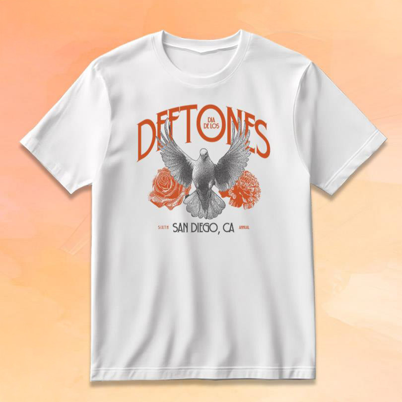 Deftones Merch Dove Dia De Los Deftones T-Shirt Gifts For Music Fans