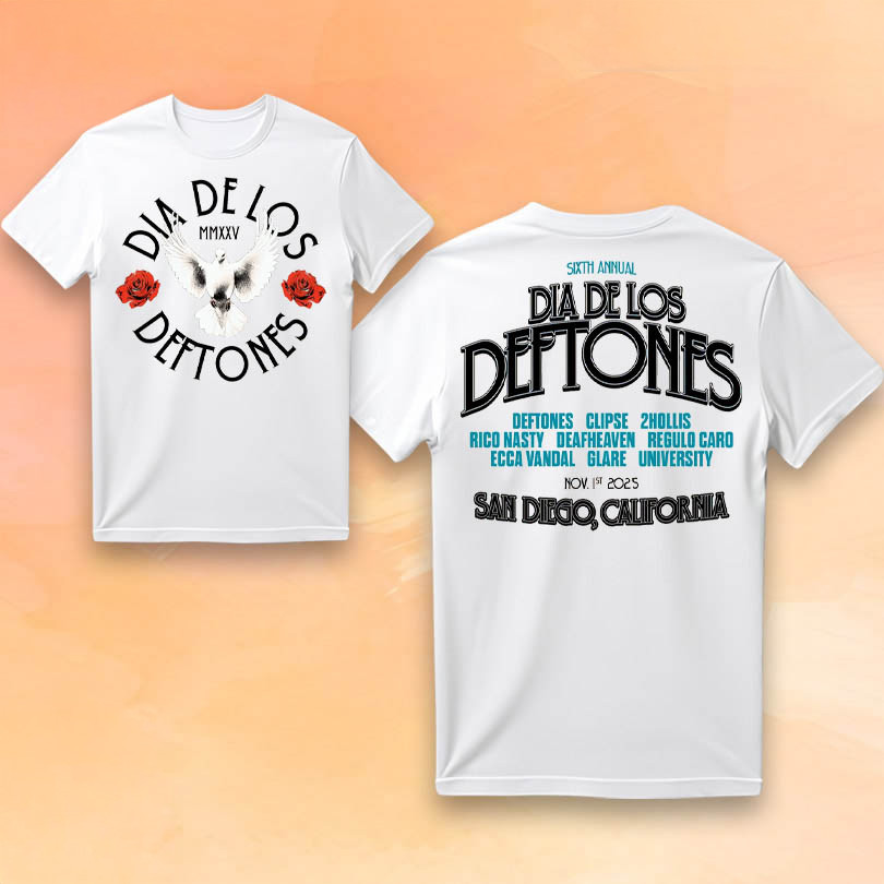 Deftones Merch Dove Line Up T-Shirt Music Lover Gift Ideas For Him