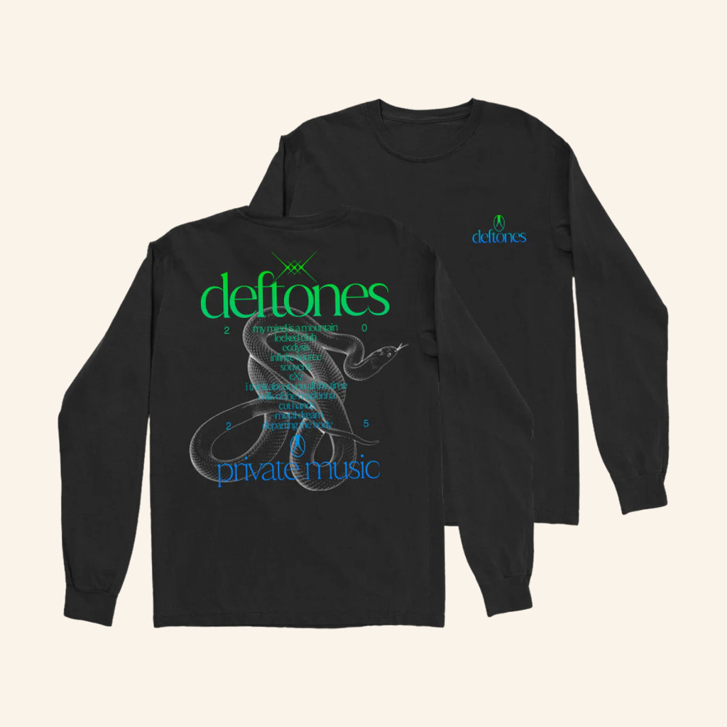 Deftones Merch Est 1988 Snake Mesh Private Music Tracklist Long Sleeve Shirt Gifts For Fans Deftones Merch Est 1988 Snake Mesh Private Music Tracklist Long Sleeve Shirt Gifts For Fans
