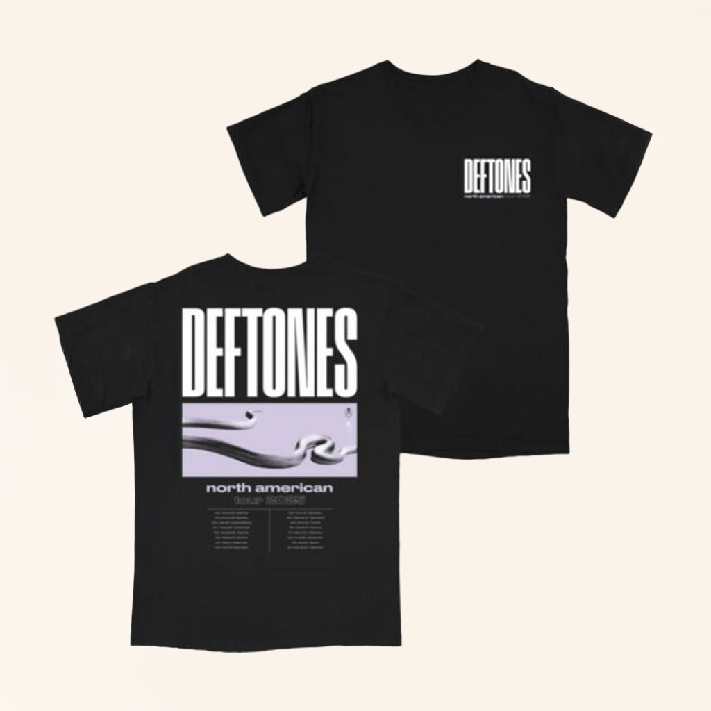 Deftones Merch North America Leg 2 Tour T-Shirt Birthday Gifts For Music Lovers