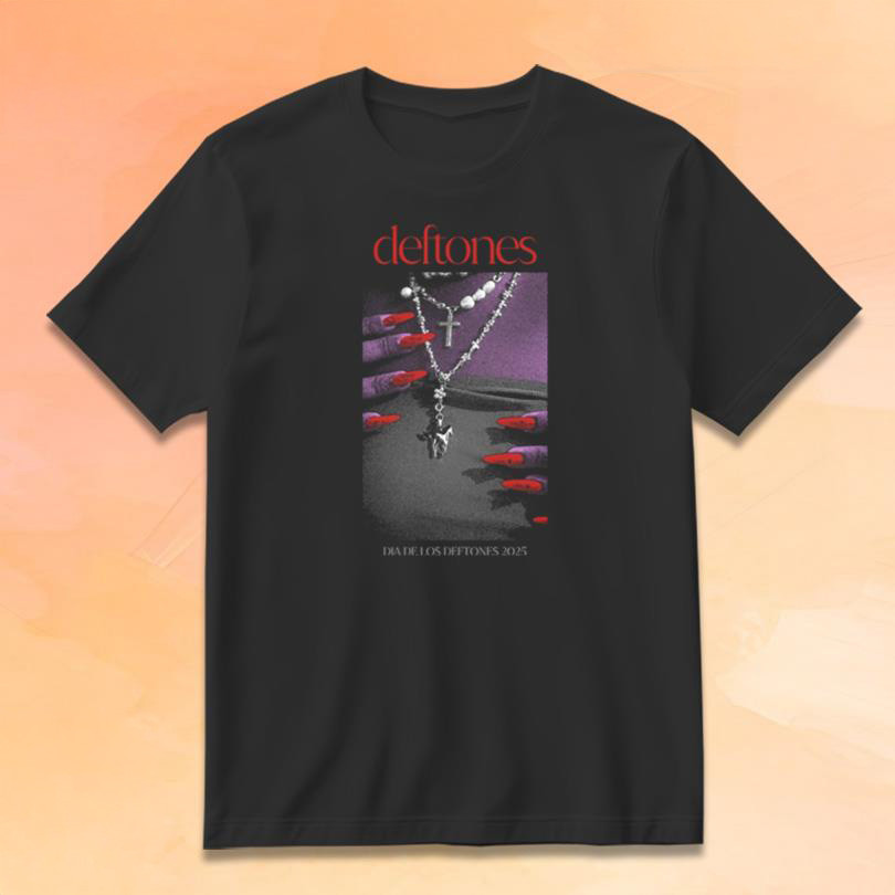 Deftones Merch Pony Rosary Shirt Unique Gifts For Music Lovers