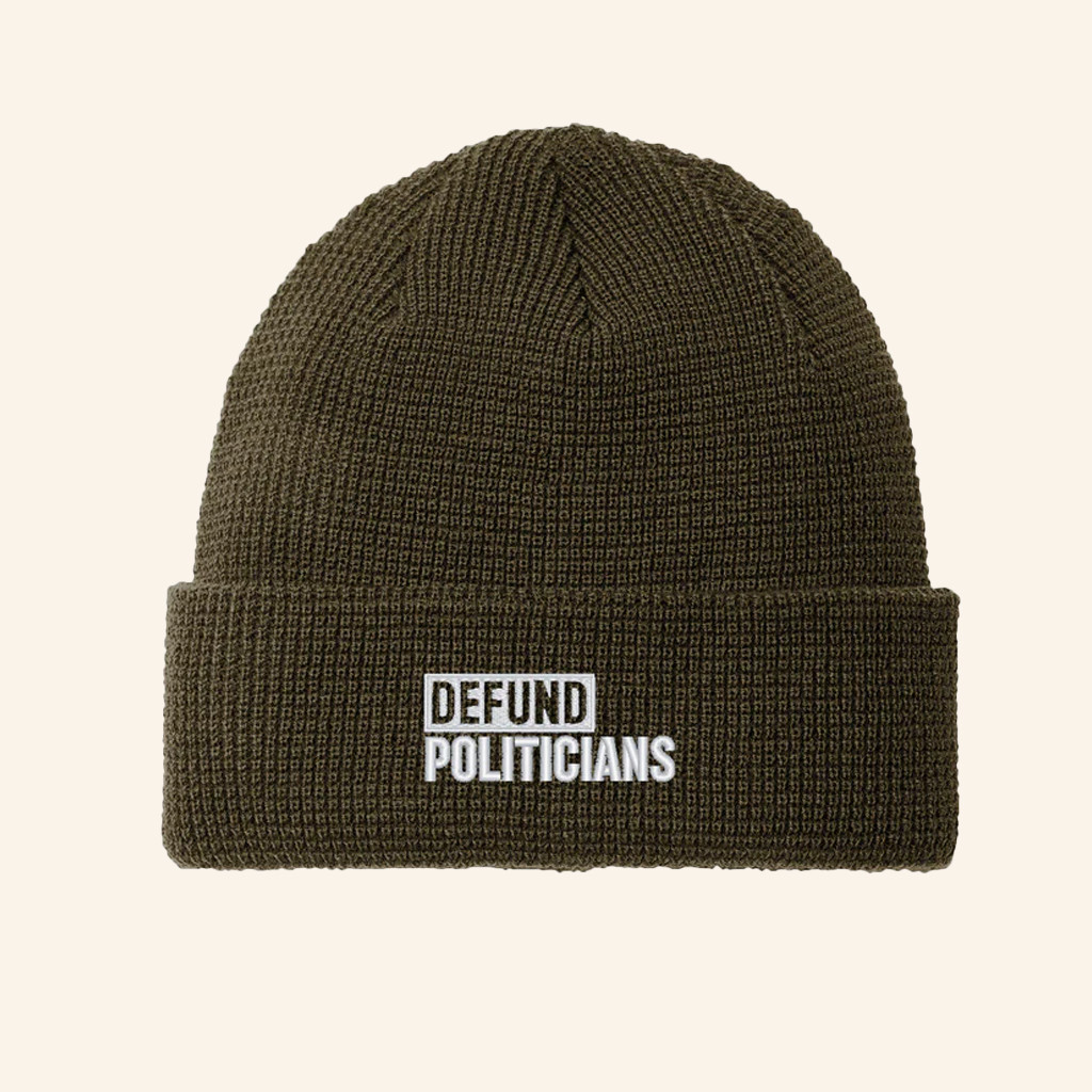 Defund Politicians Beanie Embroidered Protest Politics Beanie Gifts For Dad