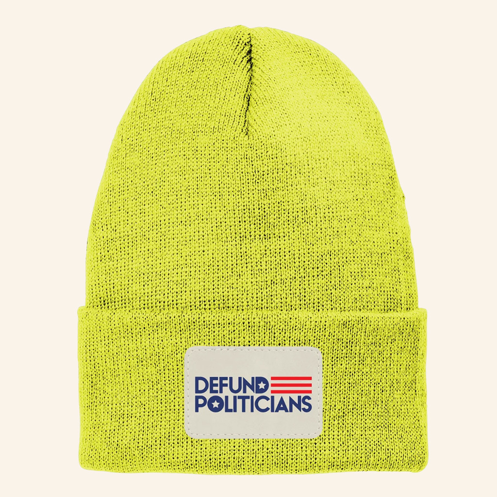 Defund Politicians Beanie Protest Politics Beanie Gifts For Liberal