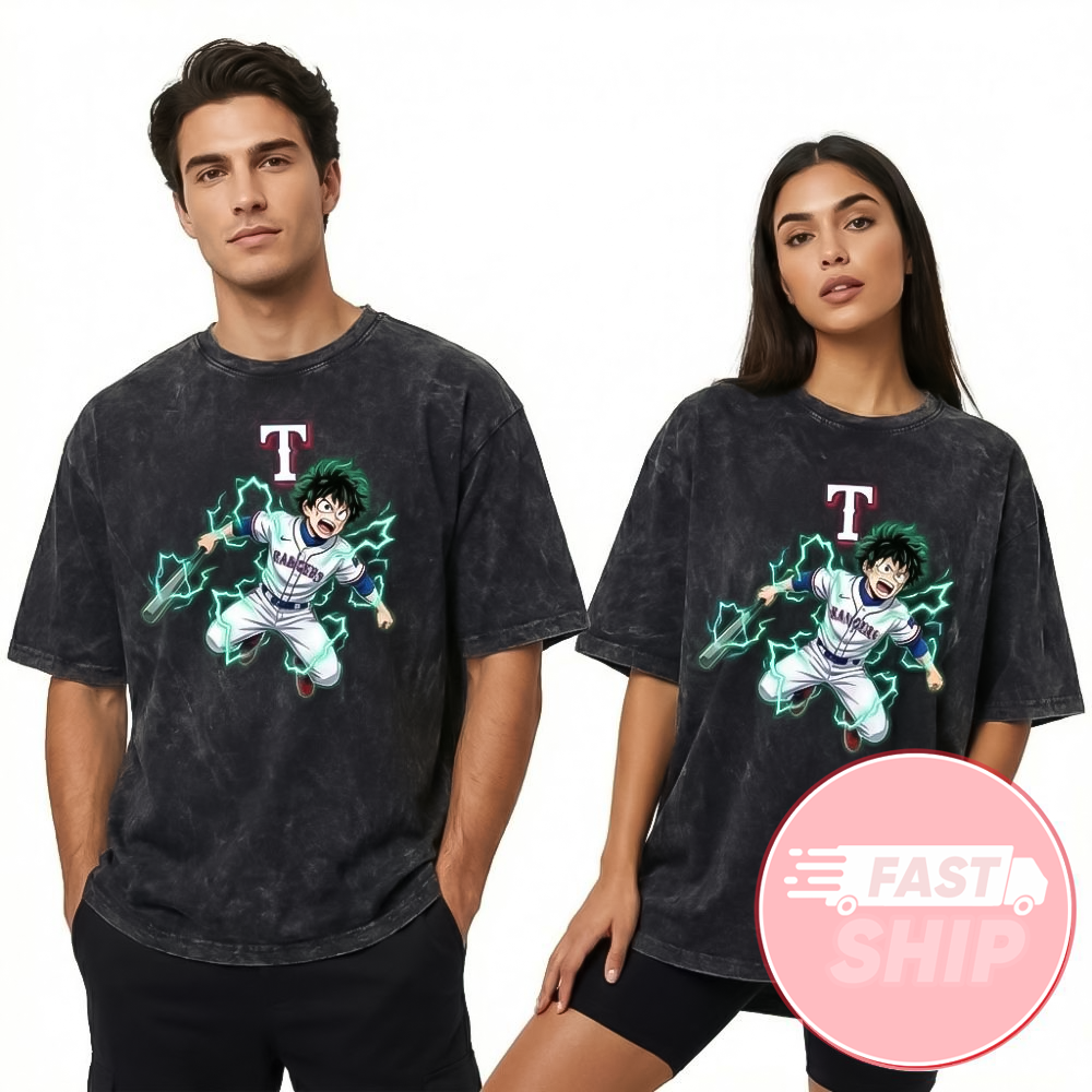 Deku My Hero Academia Theme Night 2026 X Texas Rangers T-Shirt Fan Merch Gifts For Him Her Deku My Hero Academia Theme Night 2026 X Texas Rangers T-Shirt Fan Merch Gifts For Him Her