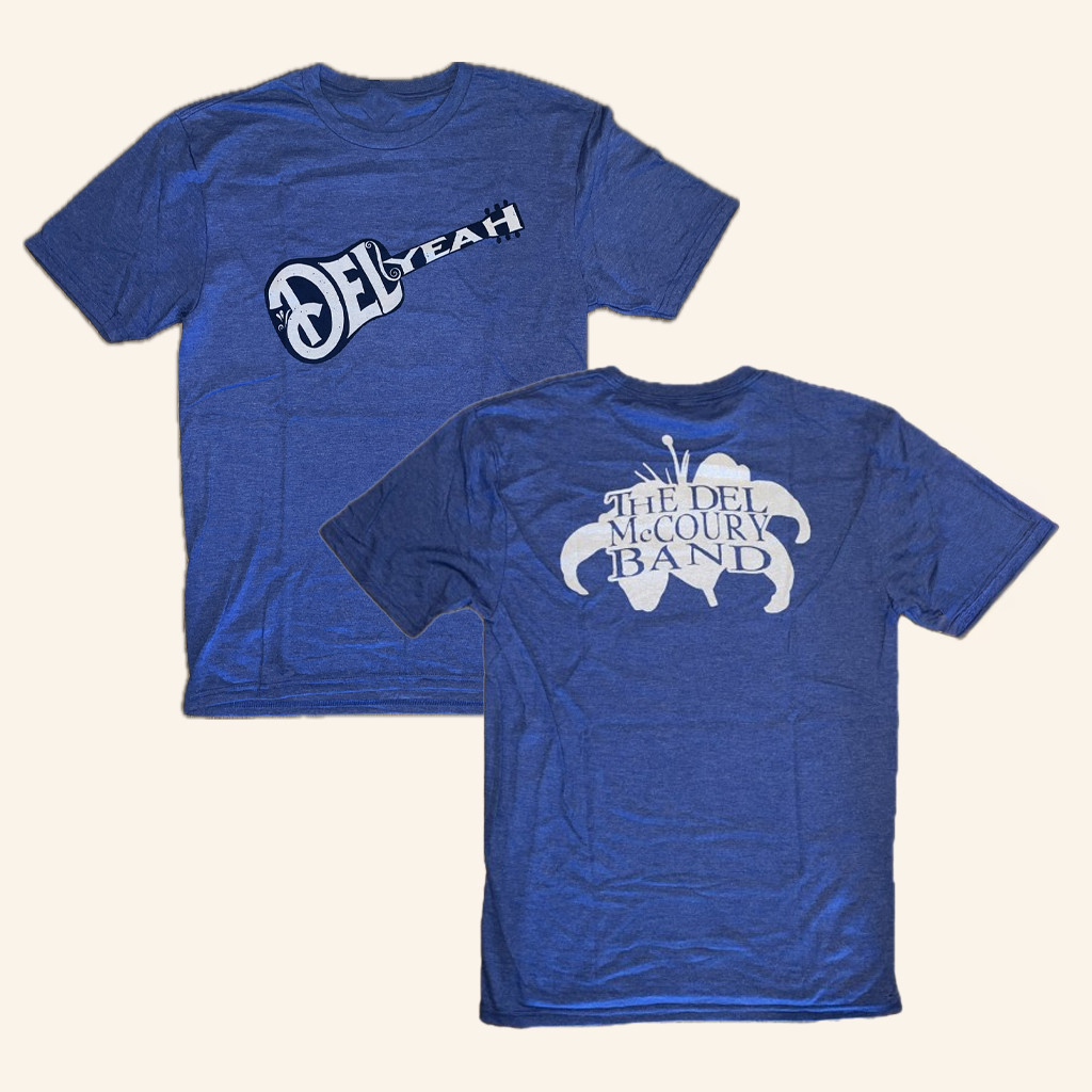 Del Mccoury Band Merch Blue Del Yeah Shirt With White Lettering Shirt Gifts For Friends Del Mccoury Band Merch Blue Del Yeah Shirt With White Lettering Shirt Gifts For Friends