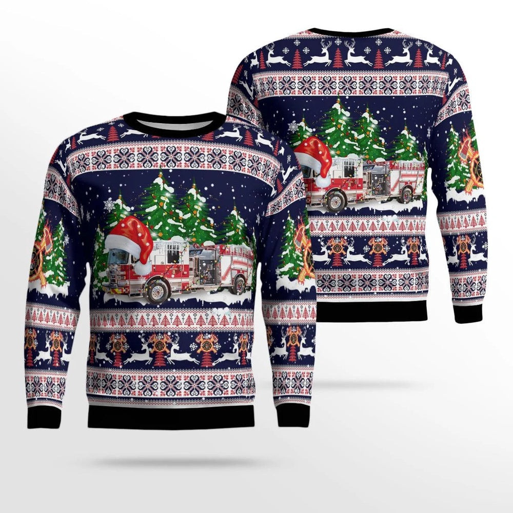 Del Rio Texas Del Rio Fire Department AOP Ugly Sweater Xmas Unisex Sweater Christmas Gifts For Men Women