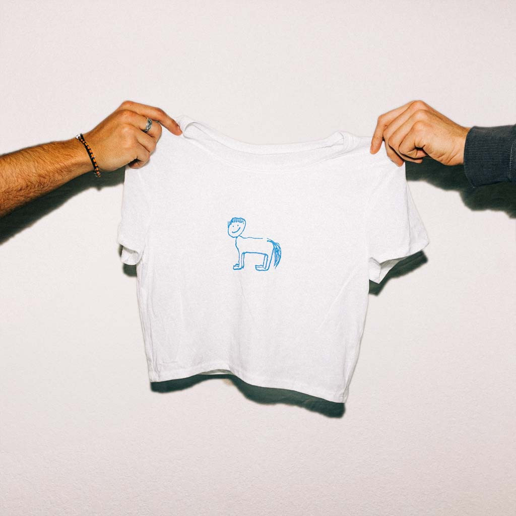 Del Water Gap Merch Horse with Bowl Cut Cropped T-Shirt Music Lover Gifts For Her