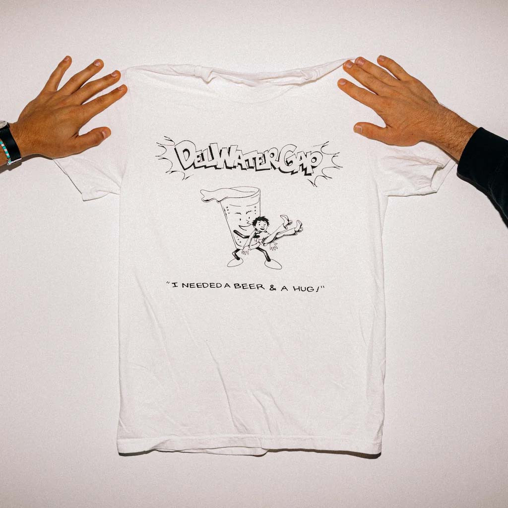 Del Water Gap Merch I Needed A Beer And Hug T-Shirt Cool Gifts For Music Lovers