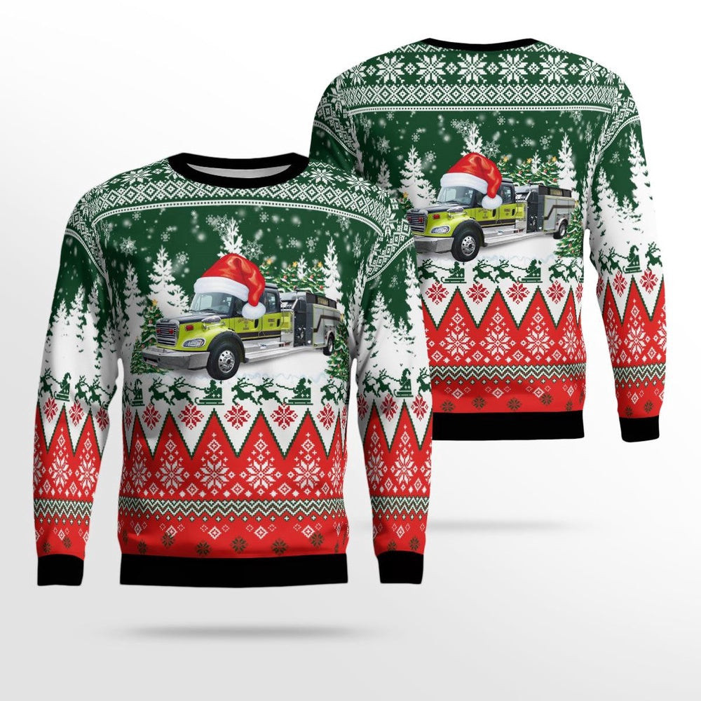 Delaware Valley Joint Fire District Port Washington Ohio Christmas AOP Ugly Sweater Xmas Unisex Sweater Christmas Gifts For Men Women