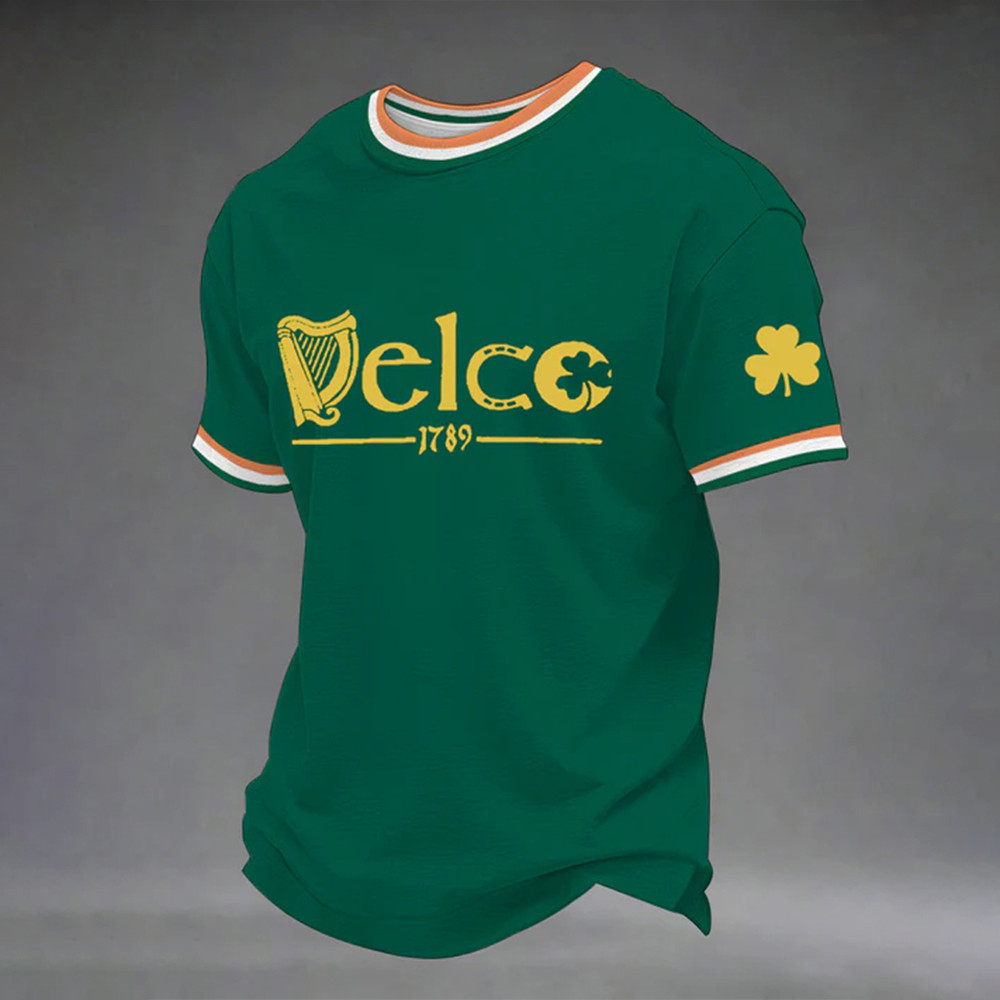 Delco Irish Themed T-Shirt Saint Patrick's Day 2026 Clothes St Paddys Day Gift