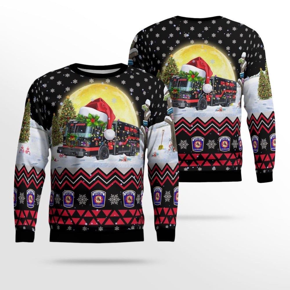Delhi Fire Department Christmas AOP Ugly Sweater Xmas Unisex Sweater Christmas Gifts For Men Women