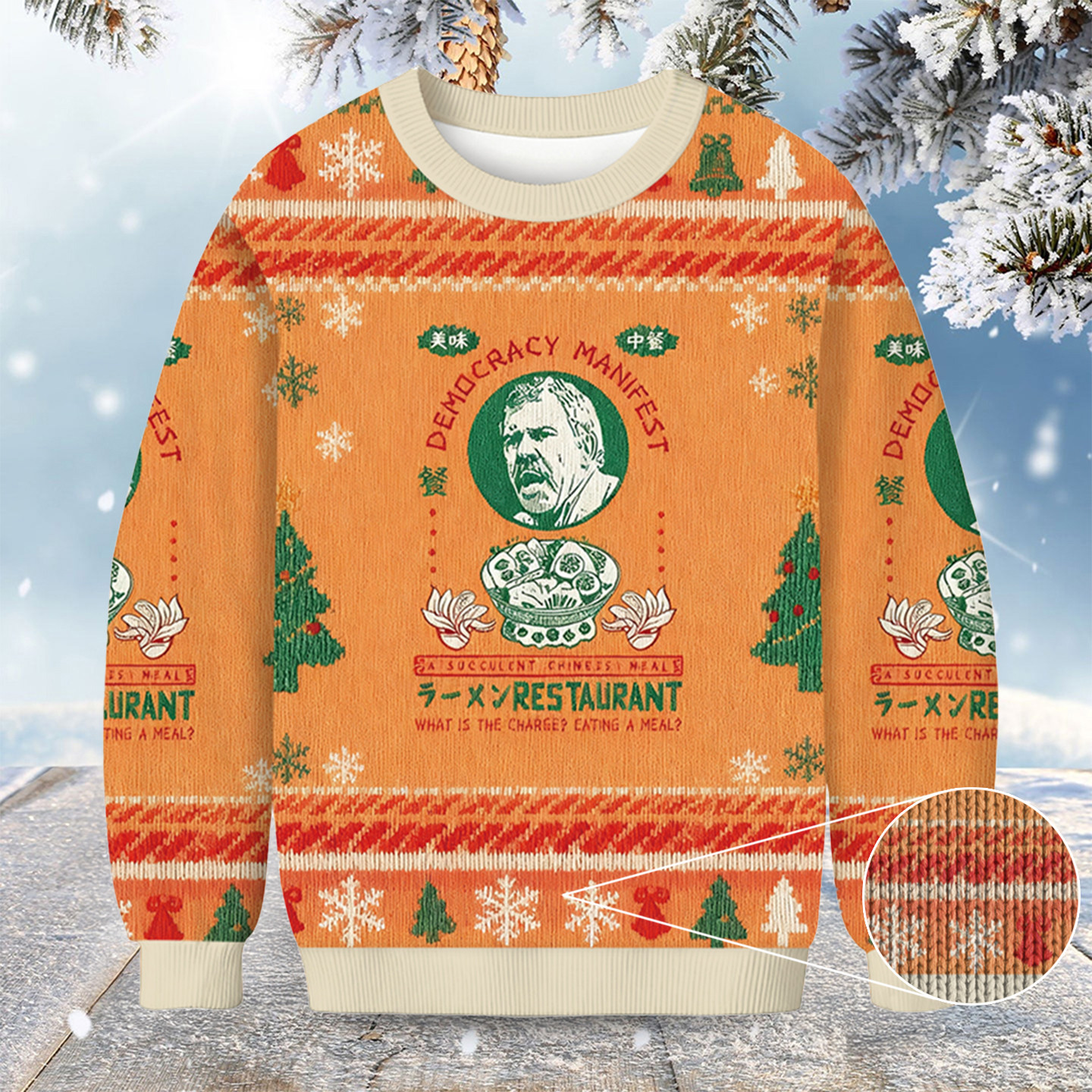 Delicious Chinese Food Christmas Ugly Sweater Holiday Clothing Christmas Gifts For Mom