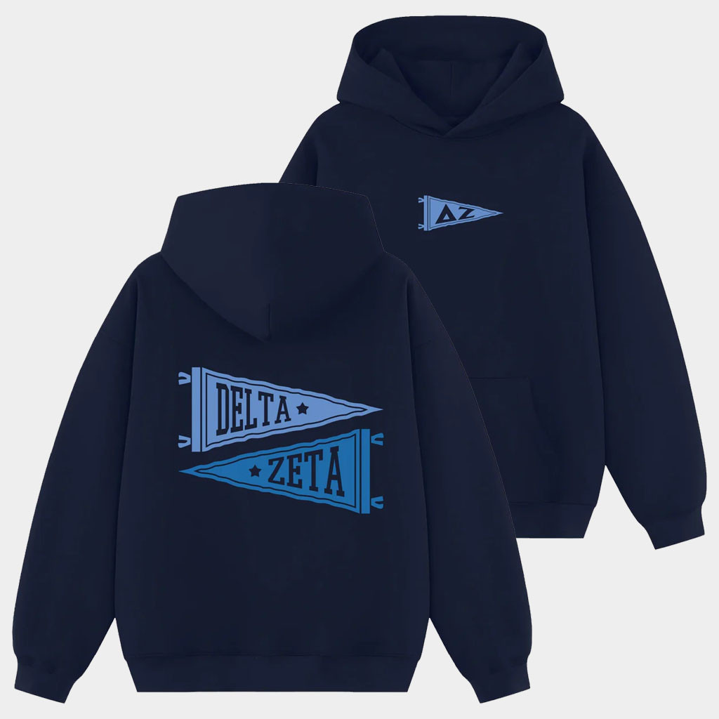 Delta Zeta Merch Banner Year Sorority Hoodie Delta Zeta Hoodie Gift Ideas For Husband-1