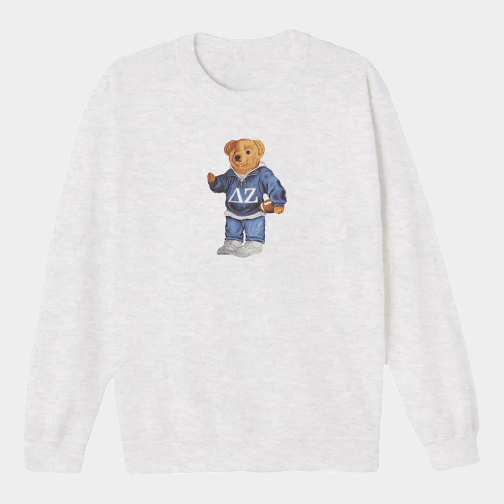 Delta Zeta Merch Touchdown Bear Sorority Crewneck Sweatshirt Birthday Present For Friends-1