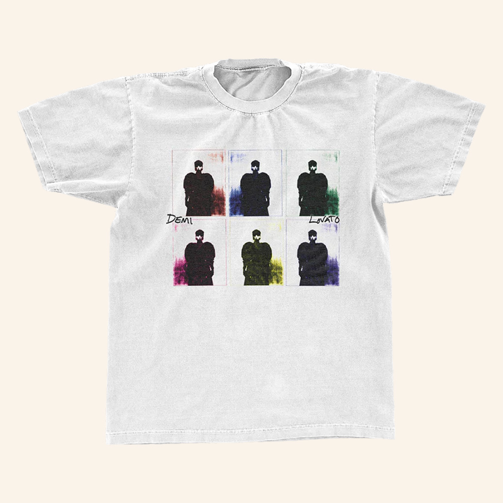 Demi Lovato Merch Collage White T-Shirt Music Lover Gift Ideas For Him