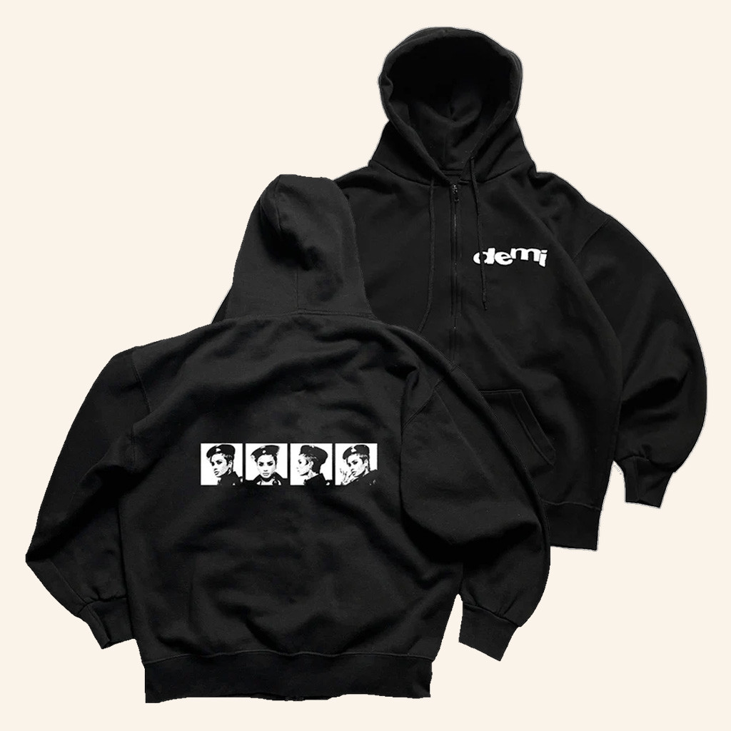 Demi Lovato Merch Earth Day Black Zip Hoodie Music Related Gifts For Guys Demi Lovato Merch Earth Day Black Zip Hoodie Music Related Gifts For Guys