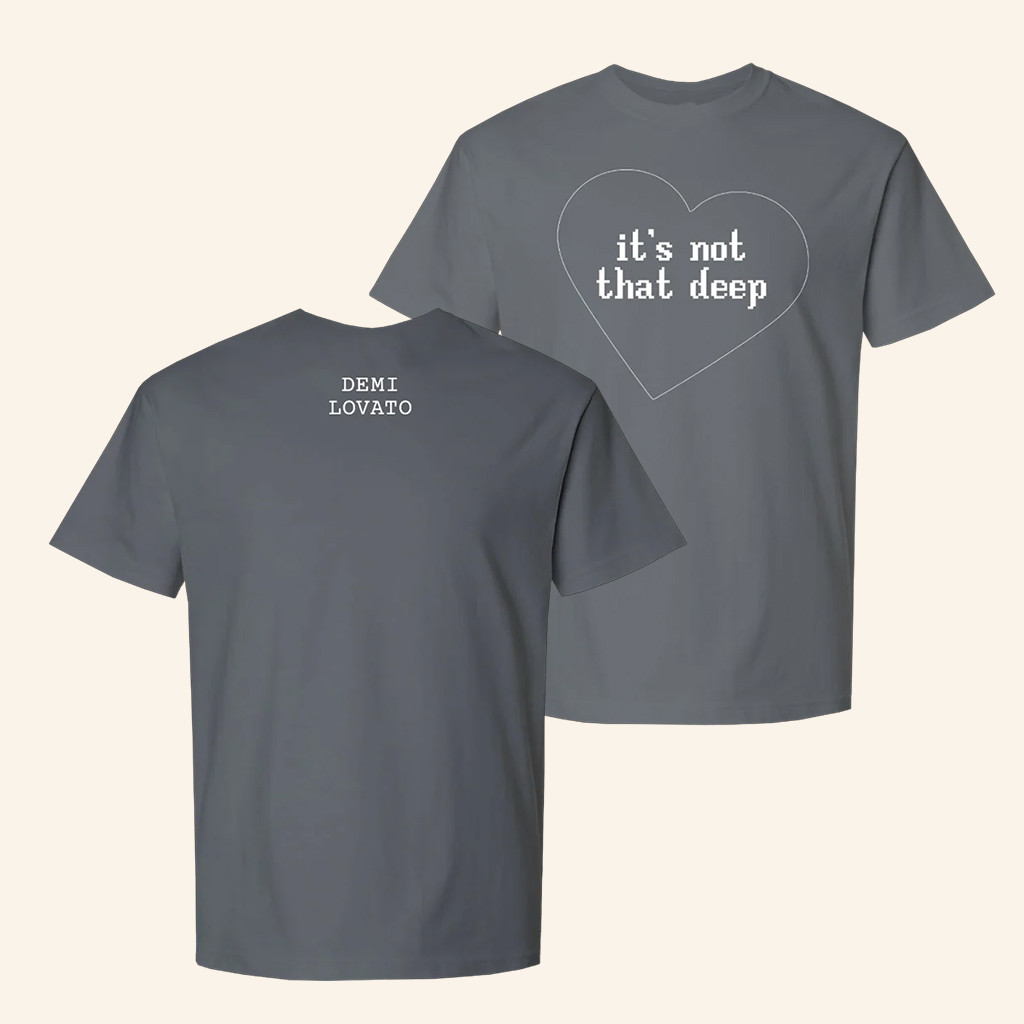 Demi Lovato Merch It's Not That Deep Album T-Shirt Music Related Gifts For Guys